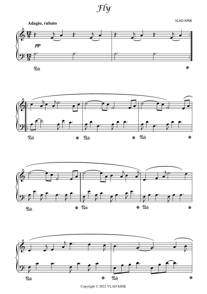 FLY — first page of the score